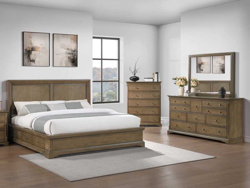 French Quarters 4 Piece Queen Storage Bedroom