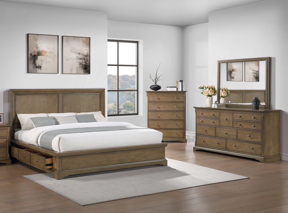 French Quarters 4 Piece Queen Storage Bedroom