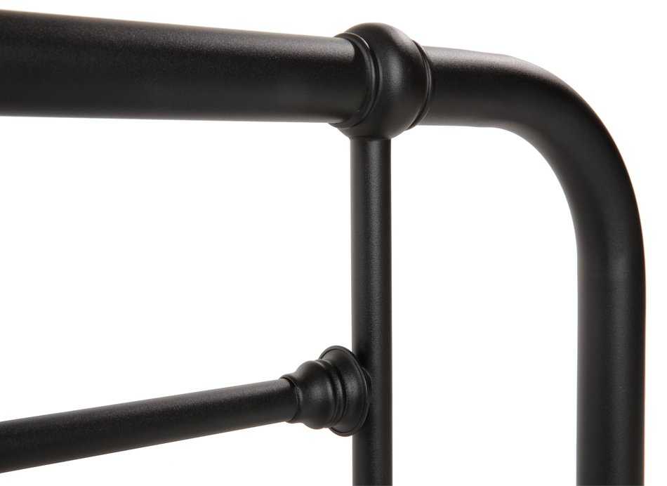 Textured Black Metal Accent Baldwin Twin Bed