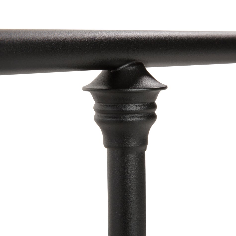 Textured Black Metal Accent Baldwin King Bed