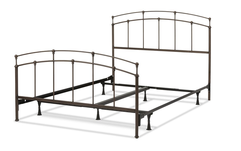 Black Walnut Metal Accent Fenton Twin Bed