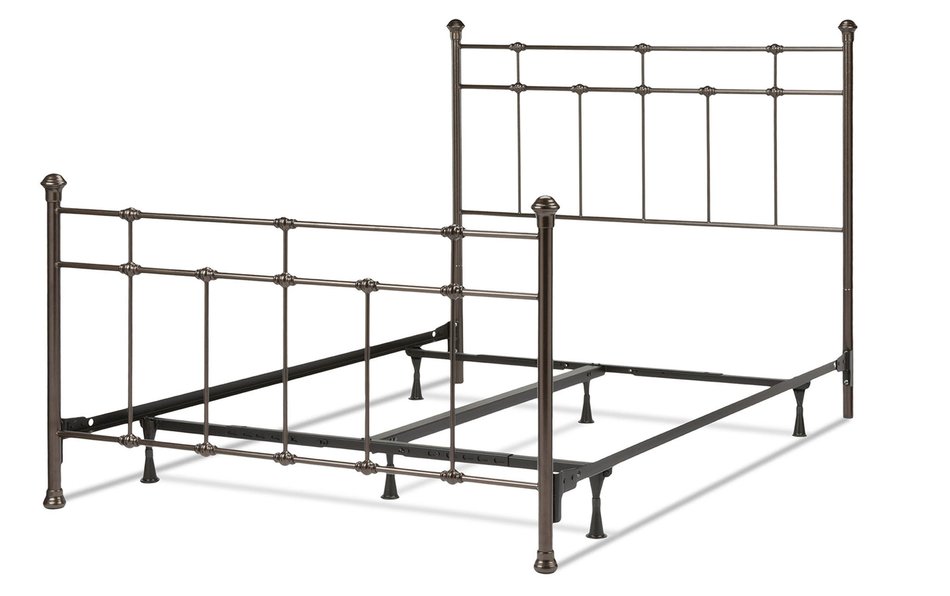 Hammered Brown Metal Accent Dexter King Bed