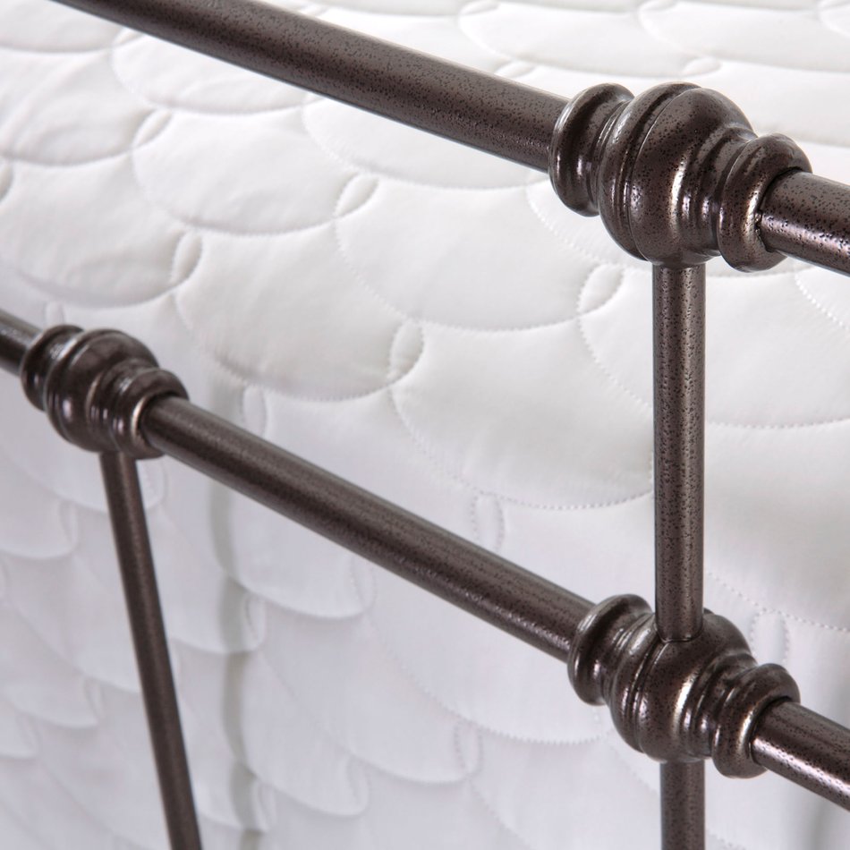 Hammered Brown Metal Accent Dexter King Bed