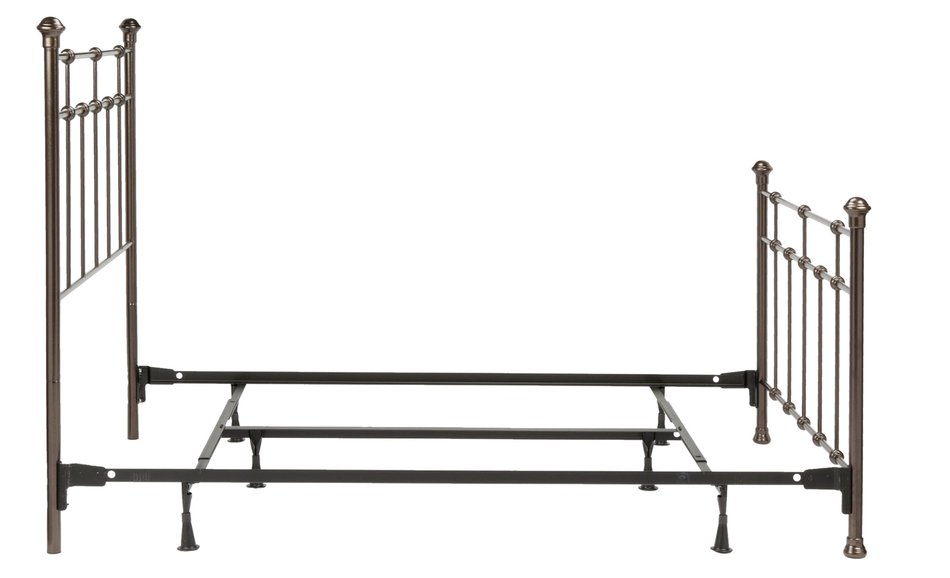Hammered Brown Metal Accent Dexter Queen Bed