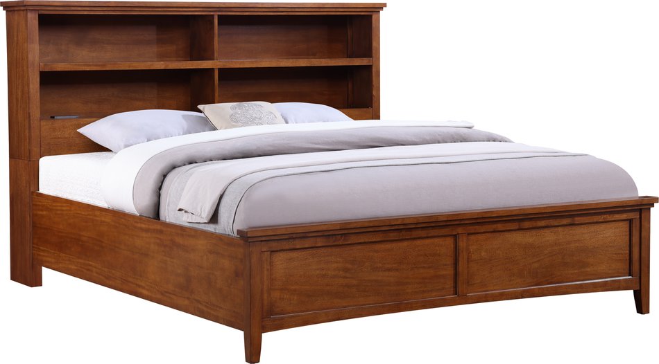 Spencer wood King Bookcase Bed