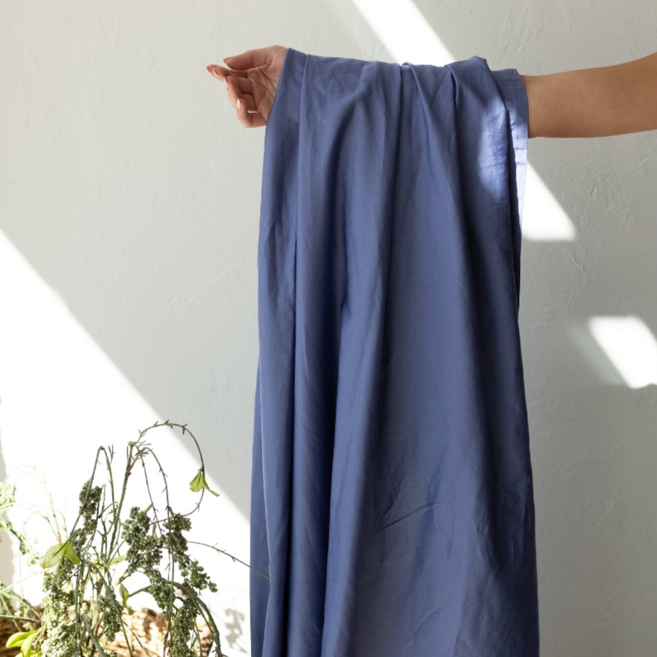 DreamFit 100% Pima Cotton Split King Blue Sheet Set