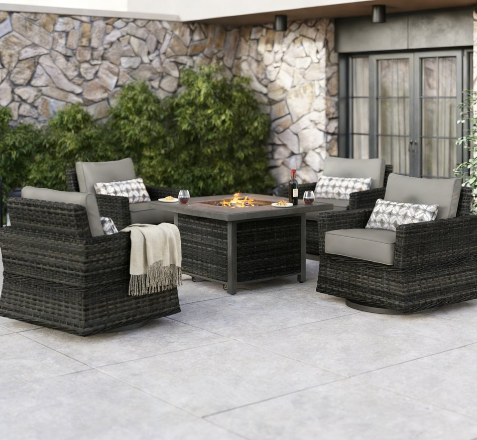 Dothan 5 Piece Outdoor Fire Pit Set